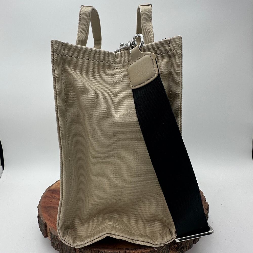 NEW Quince Organic Canvas Tote Sand Beige Zipper Crossbody Purse Work Travel - Picture 5 of 14